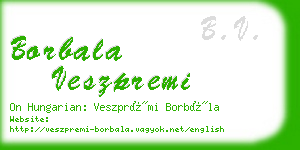borbala veszpremi business card